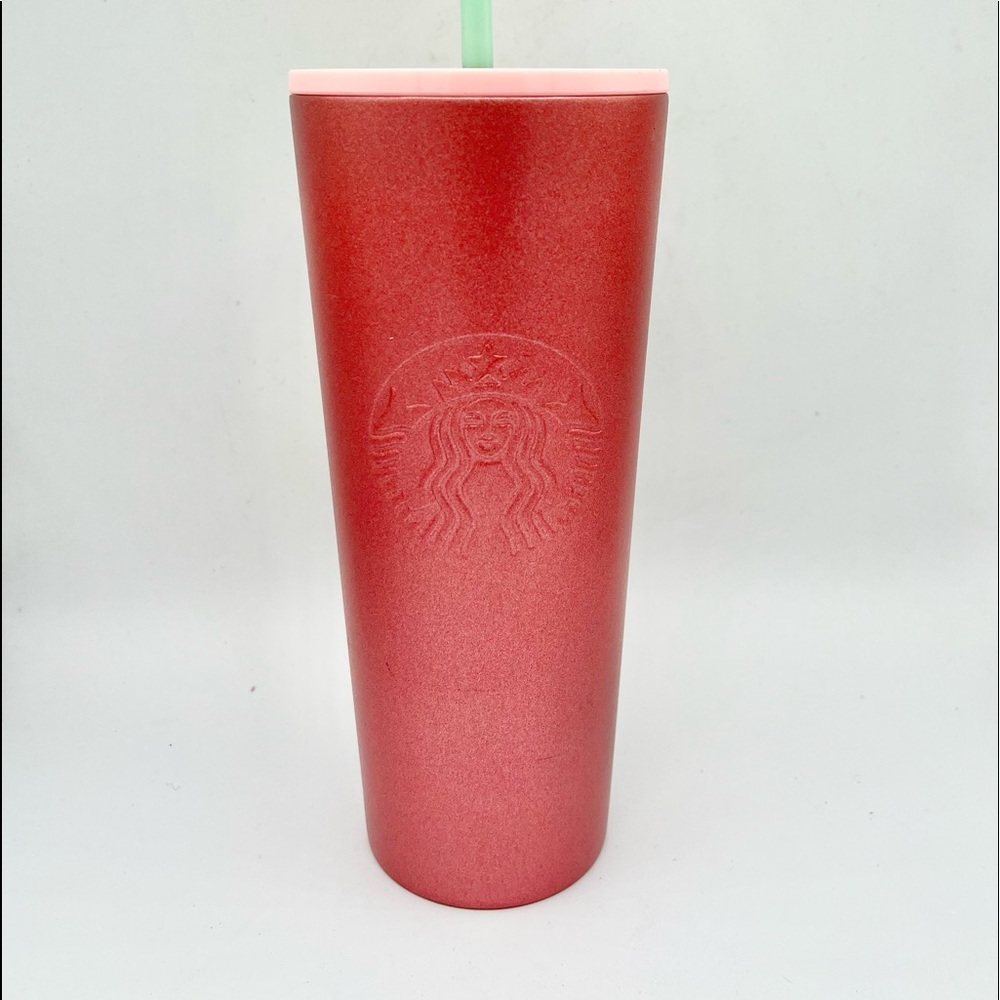 RARE Starbucks 24oz Glitter Gradient Rose Gold Cold Venti Cup/Tumbler 2019 EUC‎